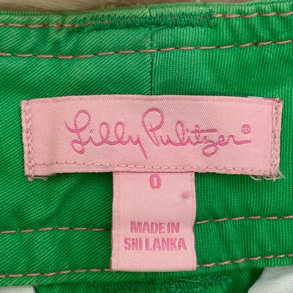 Lilly Pulitzer Green Shorts SZ 0 - Picture 6 of 8